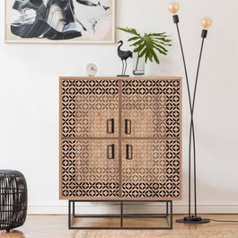 Hanah Home Quantum Solo - Fade Armario Multiusos Pino Atlántico y Negro